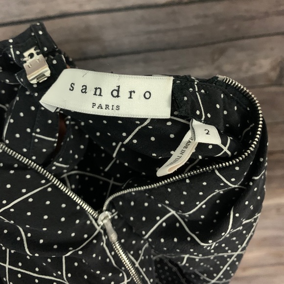 Sandro Zip Front Silk Blouse - Picture 7 of 10